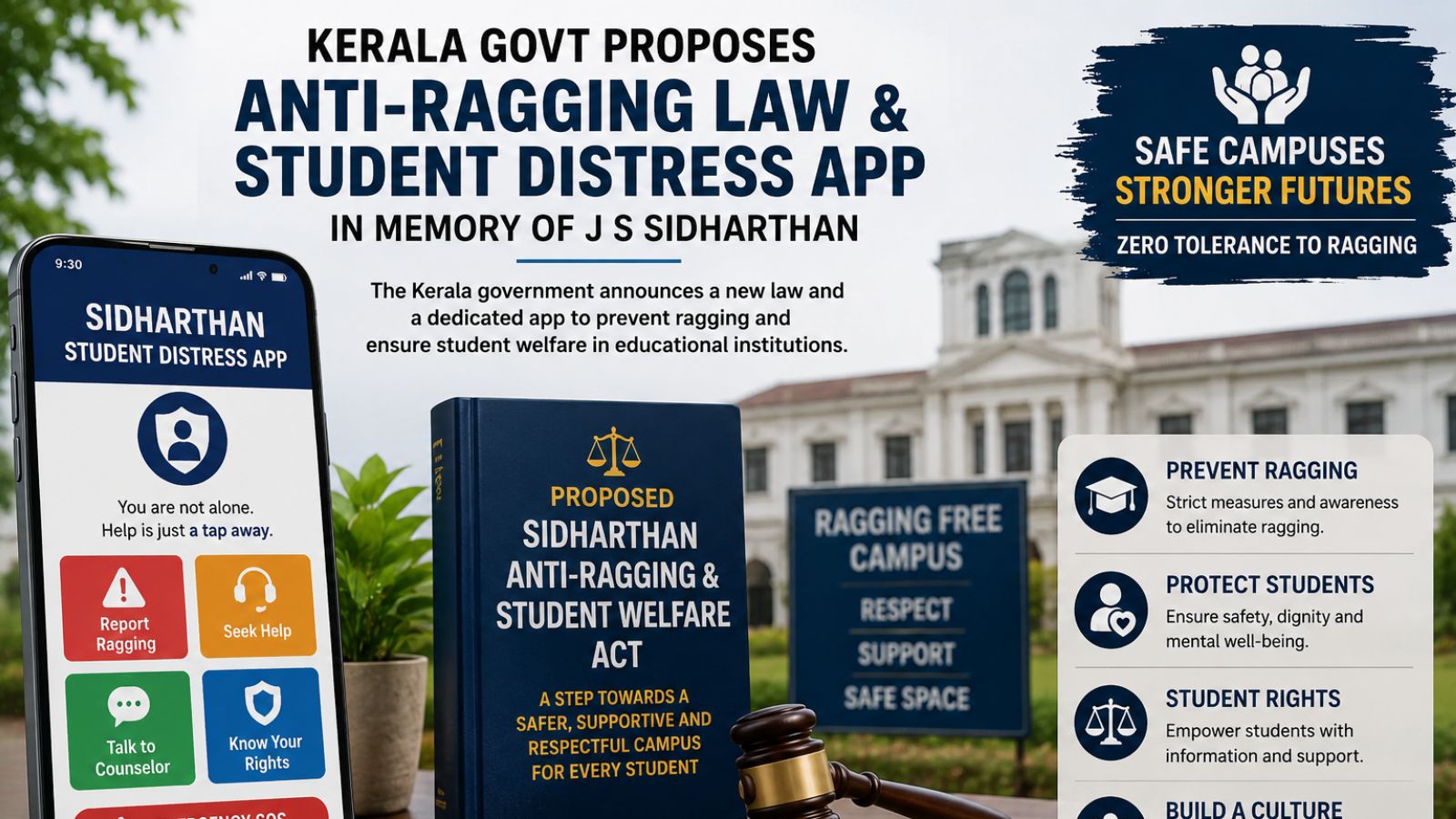 Kerala Budget proposes anti-ragging law, app in memory of Sidharthan