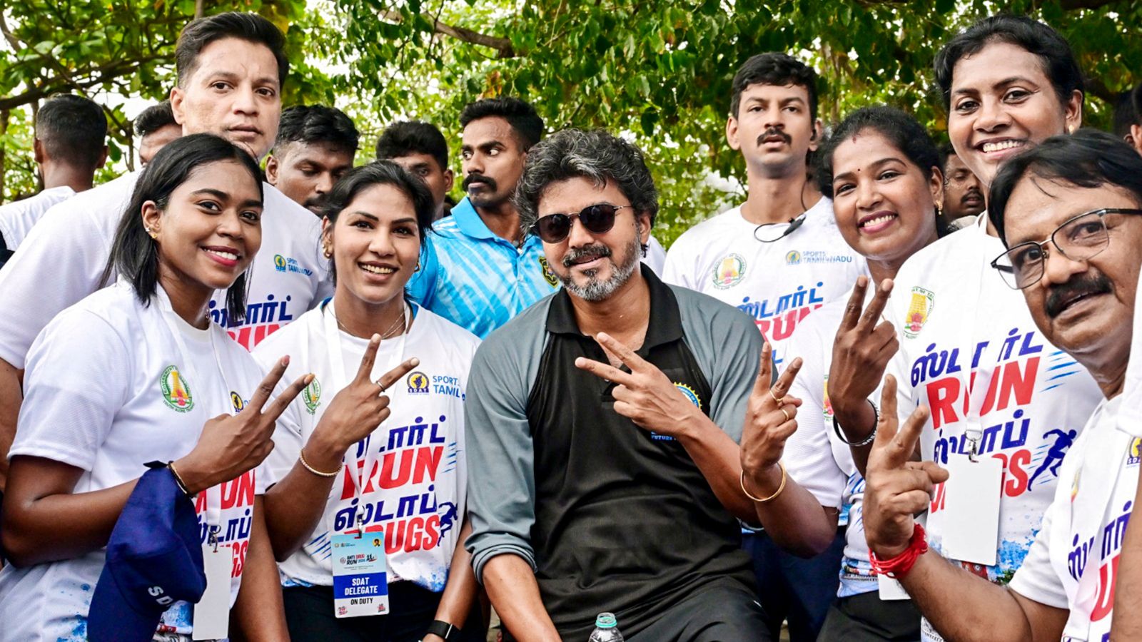 TN CM Vijay flags off anti-drug marathon, runs 6 km to spread awareness
