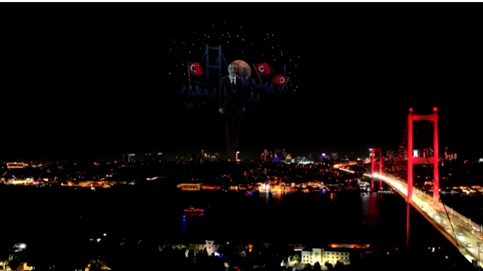 Turkey marks coup attempt anniversary with drone show, commemorations