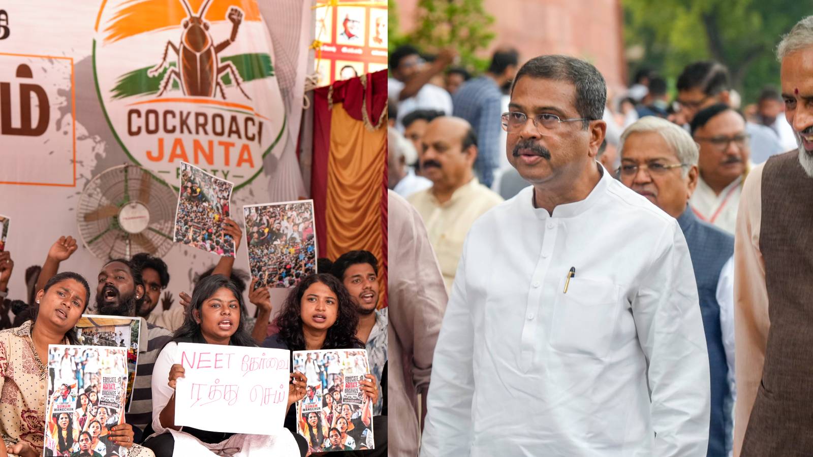 NEET protest | LIVE: Dharmendra Pradhan quits as Union Education Minister, CJP hails student power