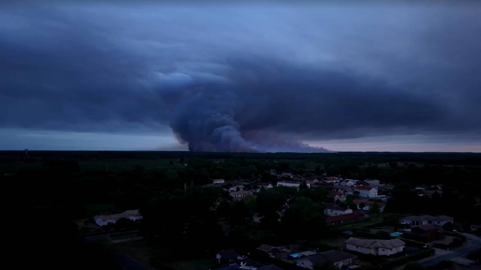 Wildfire forces evacuations as blaze scorches forests in southwestern France
