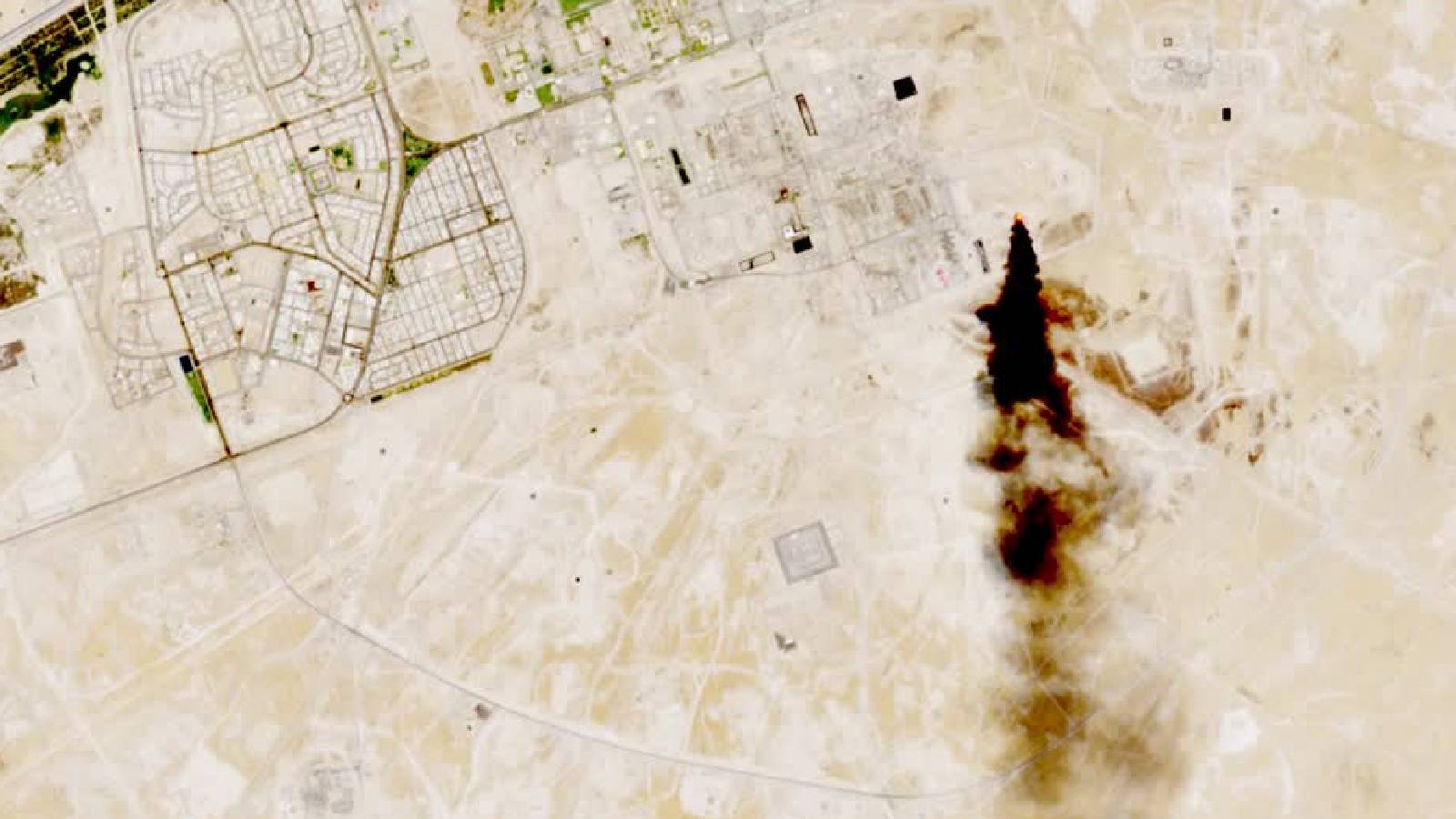 Satellite imagery captures smoke at Saudi oil facility after Houthis claim attack on eastern sites