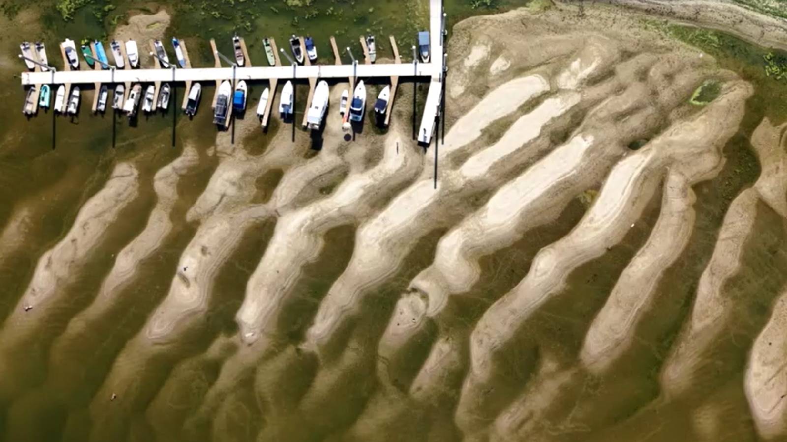 Record-low water levels reveal shipwreck and leave boats stranded in Croatia