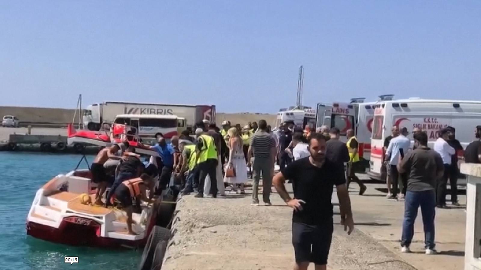Ferry capsizes off Northern Cyprus; at least seven dead