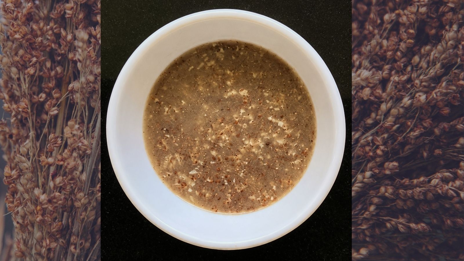Cardamom-flavoured ragi porridge