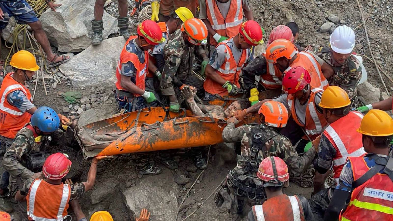 Nepal floods: Two workers rescued alive from tunnel after 10 days