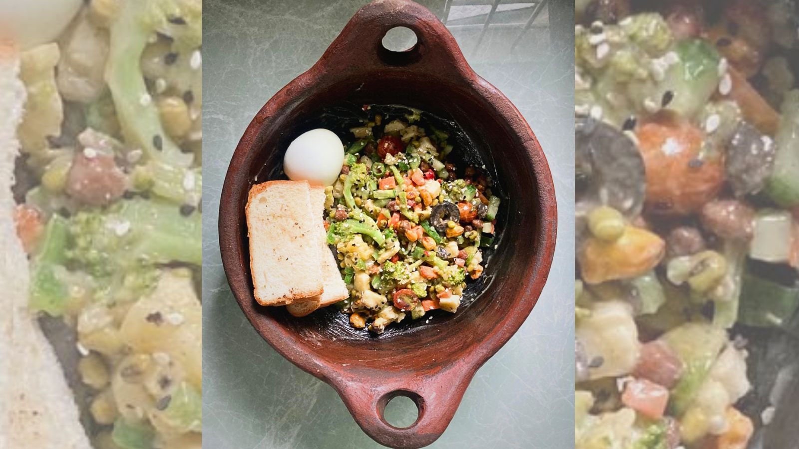 Vibrant broccoli and pulses protein power salad