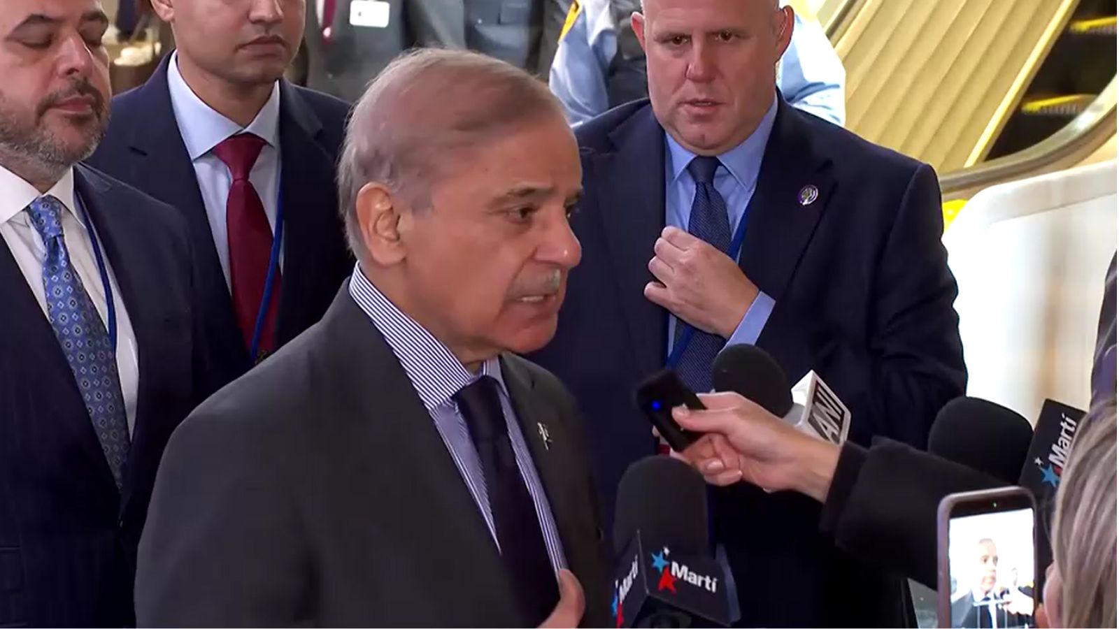 Pakistan PM Shehbaz Sharif ready to support peace efforts after meeting Iran's Pezeshkian