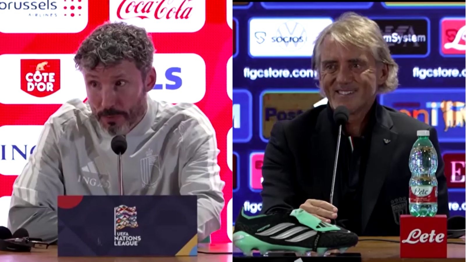 Italy's Mancini, Belgium's Van Bommel face challenges ahead of UEFA Nations League
