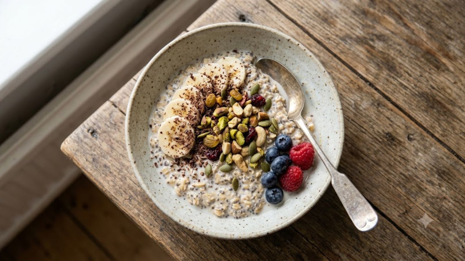 Chia seed oats. AI- generated