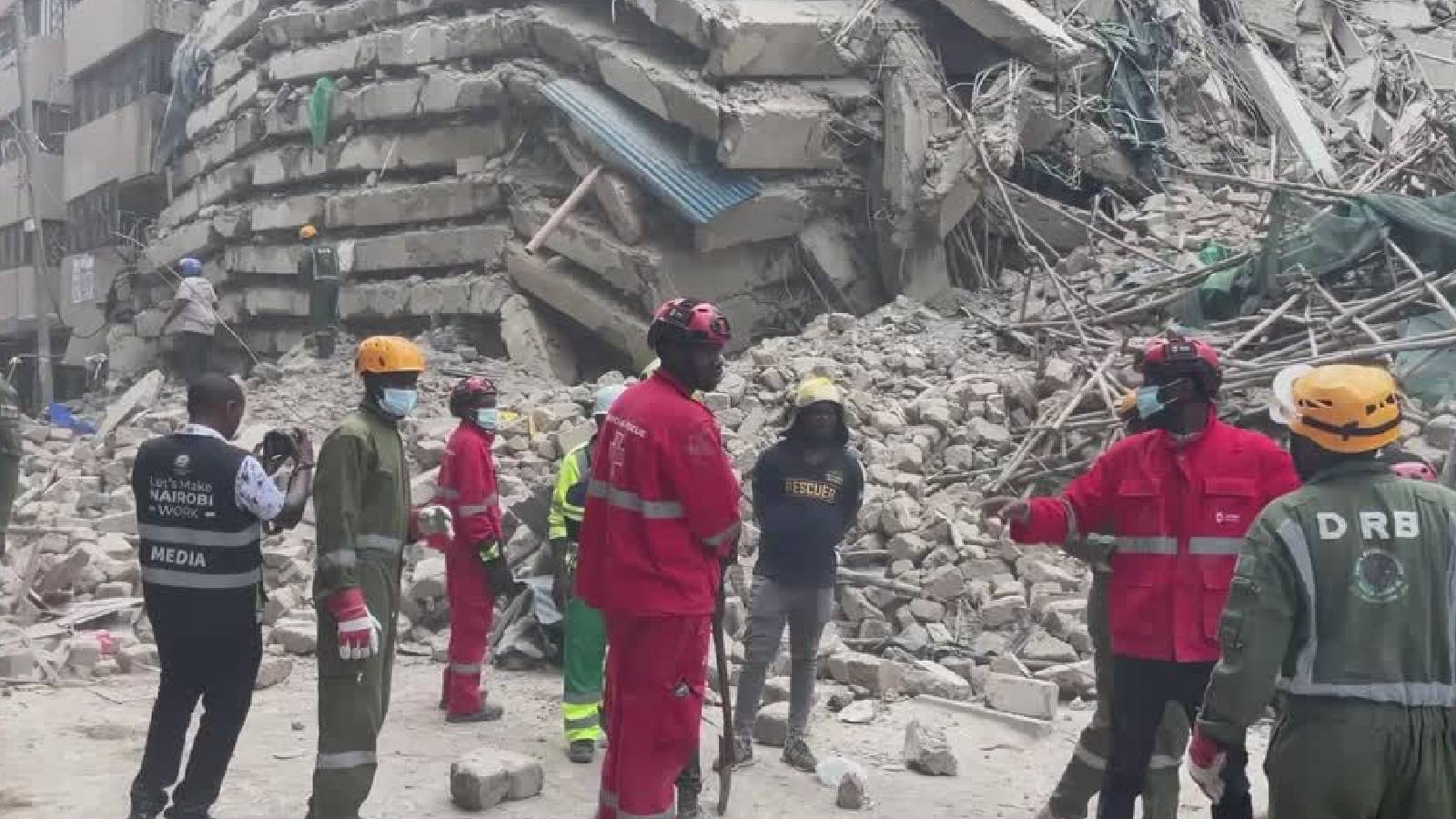 Many feared trapped as 12-storey building collapses in Kenya’s Nairobi