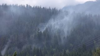 Canadian wildfires send massive smoke plumes over British Columbia
