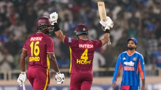 West Indies stun India with record chase as Shai Hope slams unbeaten century