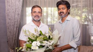 Rahul Gandhi meets Tamil Nadu CM Vijay in Chennai ahead of 'Chhatron Ki Goonj’
