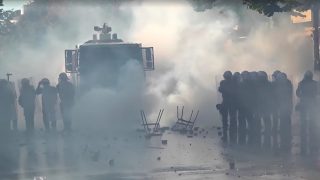 Tear gas, water cannons used as student protests turn violent in Albania