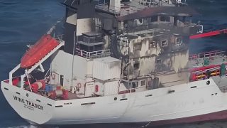 Eight missing after second ship fire off Romania as Black Sea risks grow