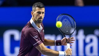 Djokovic fights back to beat Humbert on Basel return, keeps ATP Finals hopes alive