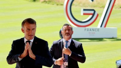 Macron arrives in Syria as first major western leader to visit war-torn country under new leadership