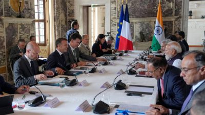 Modi, Macron hold bilateral talks in France