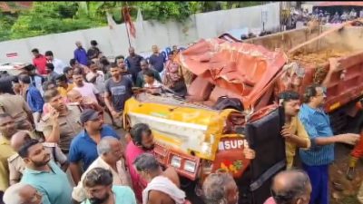 Tipper lorry rams into bus stop in Kerala, killing at least three