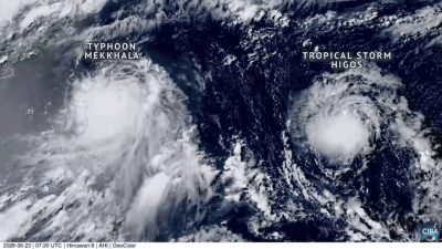 Typhoon Mekkhala swirls over Philippine Sea in satellite imagery