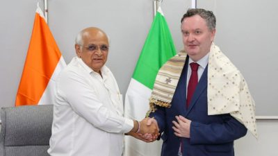 Gujarat CM Patel meets Ukraine's envoy, Russian trade representatives