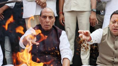 Row over Op Sindoor martyrs: Congress seeks Rajnath's resignation for 'lying' in Parliament