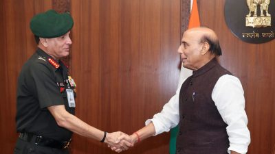 Indian Army Chief calls on Defence Minister Rajnath Singh