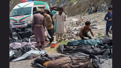 Bus plunges into ravine in northwest Pakistan, killing at least 40