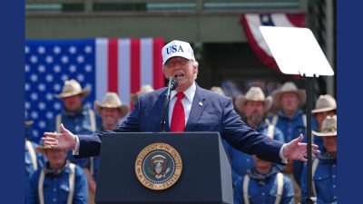US President Donald Trump delivers July 4th speech at Freedom 250