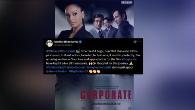 Madhur Bhandarkar celebrates 20 years of 'Corporate', thanks cast, crew and audience