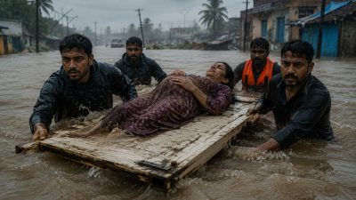 Maharashtra rains: Pregnant woman taken to hospital using broken door as stretcher in Palghar