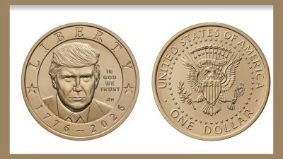 US Mint to issue $1 coin featuring Trump for America's 250th anniversary