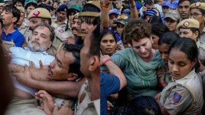 CJP protest highlights: Rahul Gandhi among MPs detained as opposition seeks justice for students