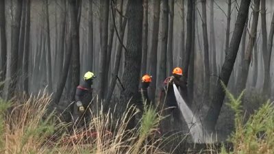 Blaze battle rages in France as wildfire stable but not contained