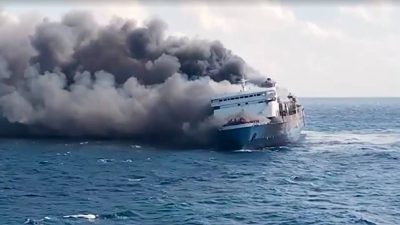 Five dead, dozens missing after Indonesian ferry catches fire off Java