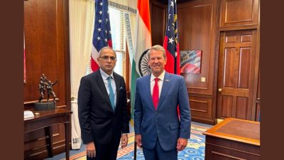 Indian envoy meets Georgia Governor; discusses trade, investment