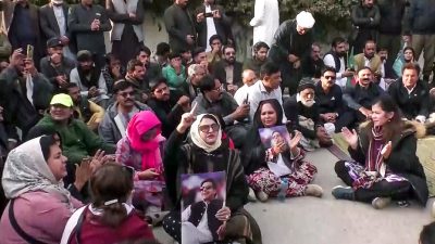 Imran Khan's supporters stage protests across Pakistan as ex-PM completes three years in jail