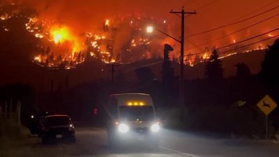 Wildfire erupts in British Columbia, residents urged to evacuate