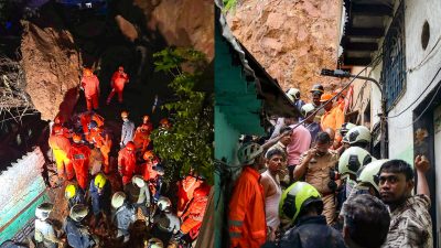 Mumbai landslide: Search continues for two feared trapped
