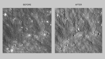 NASA releases crater images carved by SpaceX rocket that slammed into moon