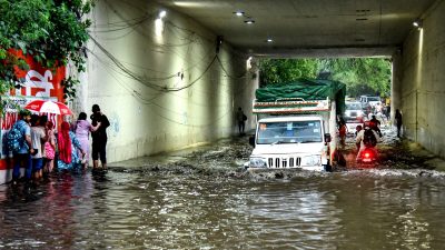 Heavy rain disrupts life across northern India, flights diverted and roads flooded