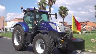 Sicilian farmers stage tractor protest as fuel costs squeeze autumn sowing